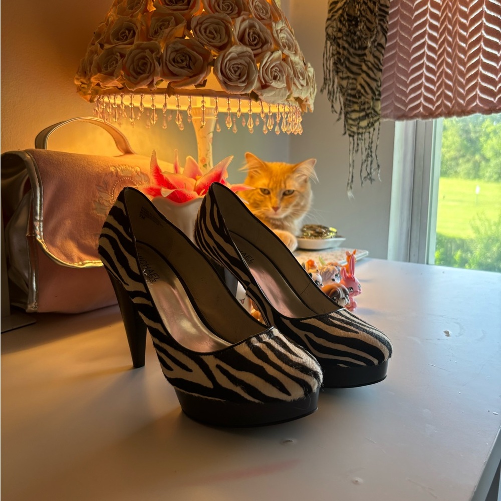 Michael Kors Black and White Heels